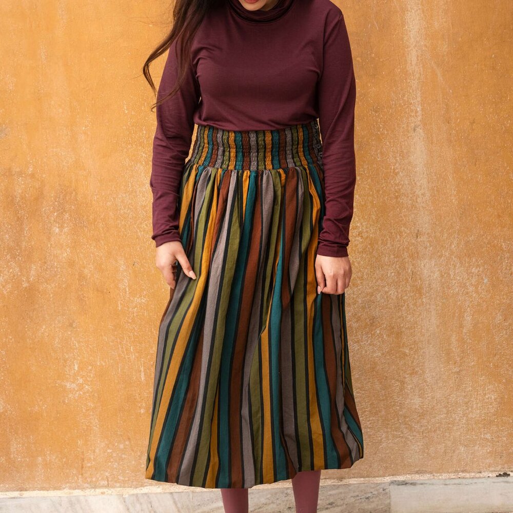 NWT Gudrun Sjödén Woven “Akira” skirt in organic cotton Size M